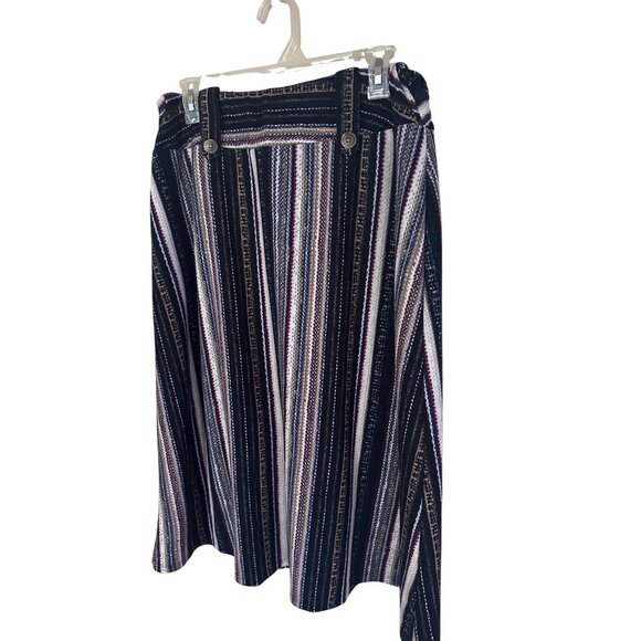 Robert Louis black and white stripes skirt size L - Picture 2 of 6